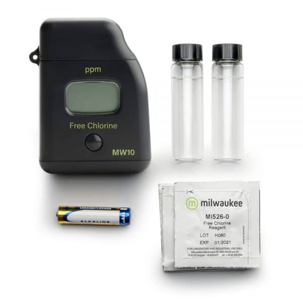 Milwaukee MW10 Digital Chlorine Tester is a handy photometer to test free chlorine.