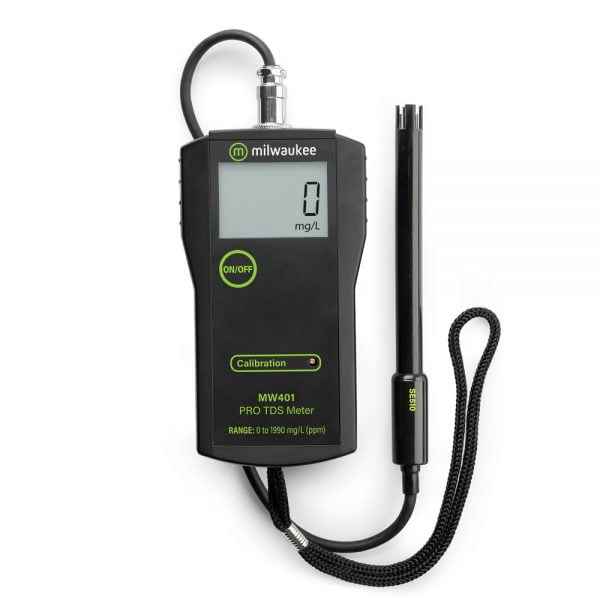 Milwaukee Instruments MW401 is a Portable Low Range Total Dissolved Solids (TDS) Meter with Automatic Temperature Compensation.