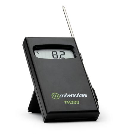 Milwaukee TH300 digital thermometer with remote probe.