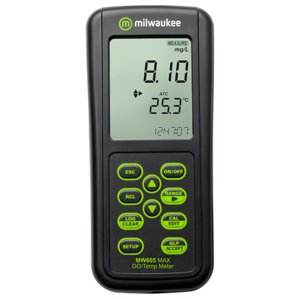 Milwaukee MW605 portable DO meter, data logger.