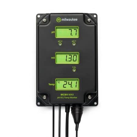 Milwaukee Instruments MC811 pH conductivity and temperature monitor for aquariums and nutrient tanks.