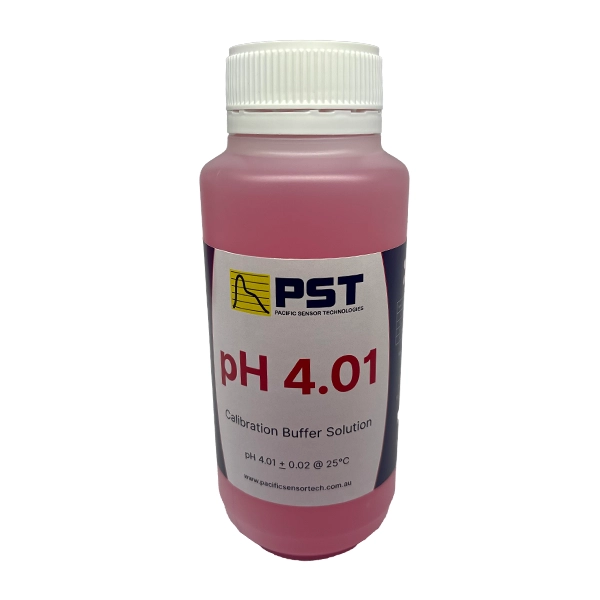 pH 4.01 ph buffer solution for pH meter calibrations.